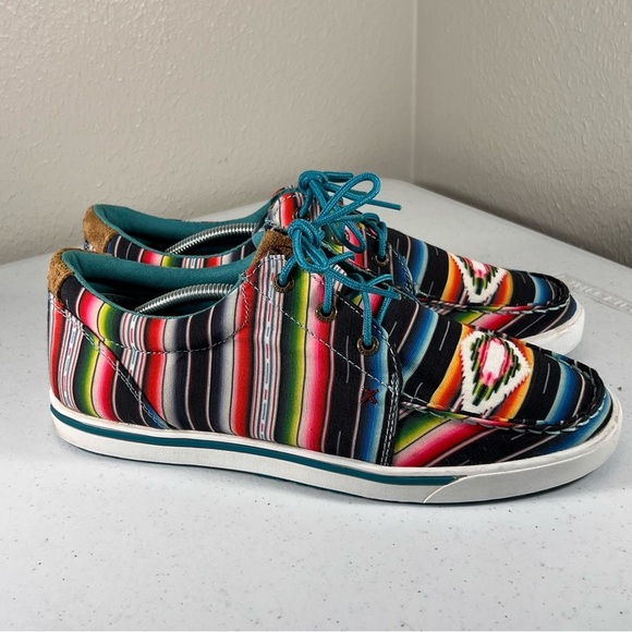 Twisted X Hooey Loper Womens Shoes Size 9 Lace Up Southwestern Print Casual - Picture 4 of 11